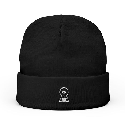 Hole Knit Beanie (Embroided)