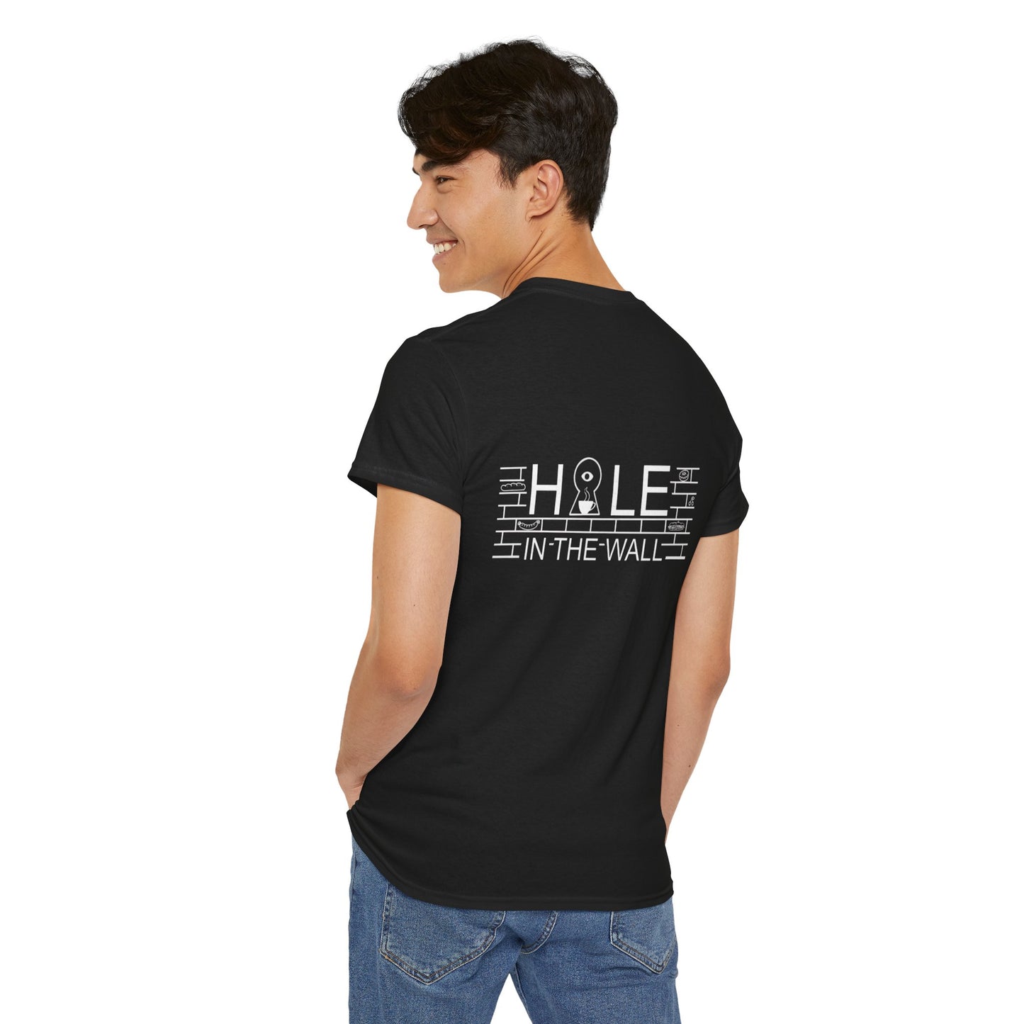 Hole In The Wall Cotton T-Shirt (Printed)