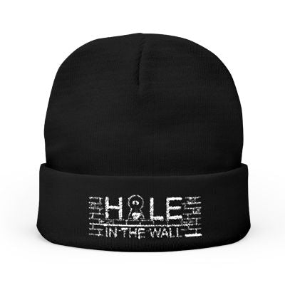 Hole In The Wall Knit Beanie (Embroided)